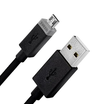 Cabo USB-A x Micro USB Turbo Emborrachado 1m HDG 752