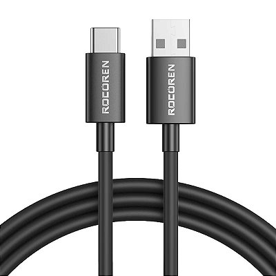 Cabo USB-A x USB-C 3A Quick Charge 3.0 TPE 2m Rocoren