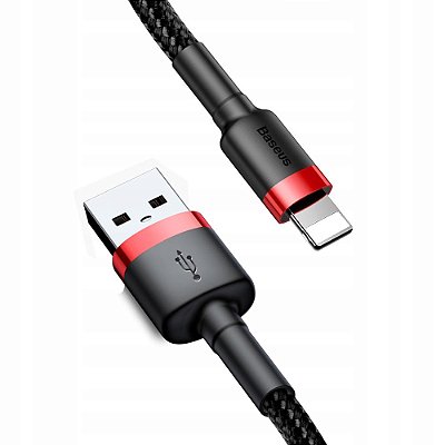 Cabo USB-A x Lightning para iPhone 14 p/ Powerbank 50cm Baseus