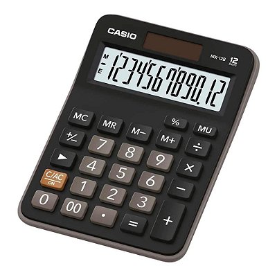 Calculadora de Mesa 12 Dígitos Visor XI Preta Casio MX-12B