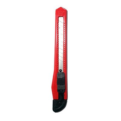 Estilete Estreito Lâmina 9mm Vermelho Jocar 91410