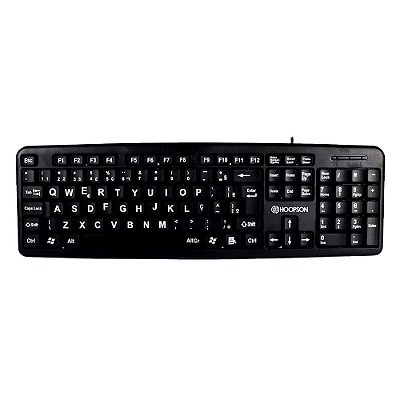 Teclado Básico Letras Grandes USB ABNT2 Hoopson TPC-058G