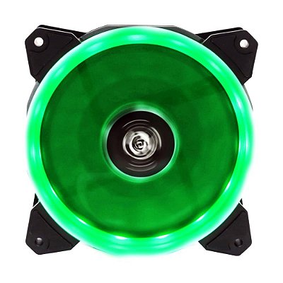 Cooler Fan 120mm 12cm Ventoinha LED Verde Hoopson CL-120D