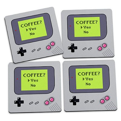 Jogo de Porta Copos 4 Peças Gamer Boy Coffee Yaay! PCP009