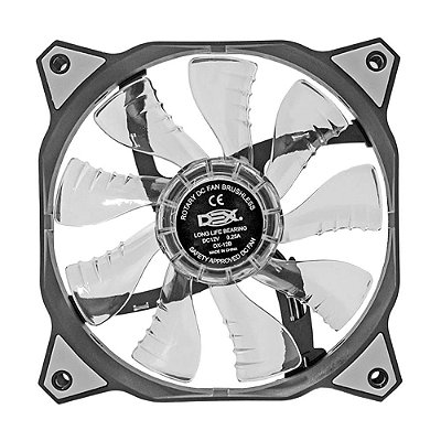 Cooler Fan 120mm 12cm Ventoinha LED Branco Dex DX-12B