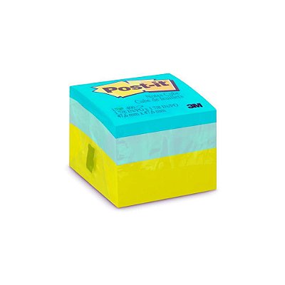 Bloco Adesivo 47x47mm 400 Folhas Post-it Cubinho Verde 3M