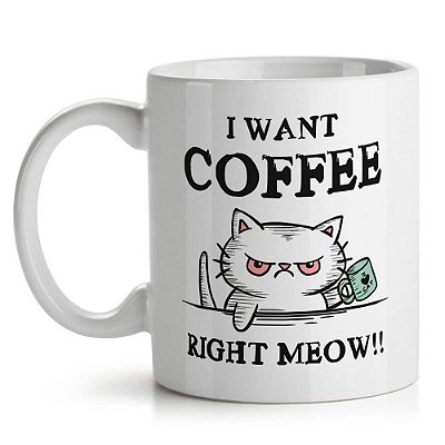 Caneca de Cerâmica 325ml Coffee Right Meow Yaay! CAN092