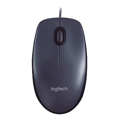 Mouse Óptico USB 1000 DPI Cinza Logitech M100