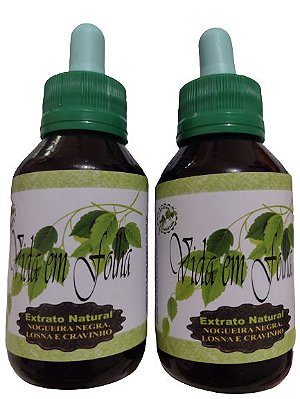 2 - FRASCOS EXTRATO DE ERVAS NOGUEIRA NEGRA, ABSINTO E CRAVINHO (HULDA CLARK) 60 ml cada