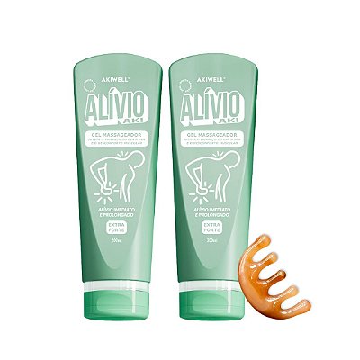 2 Alívio Aki - Gel Massageador para Tensão e Cansaço Muscular + Massageador Meridiano Brinde