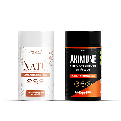 Kit Imã de Vitaminas Proteção da Pele - 01 Pele Natú + 01 Akimune