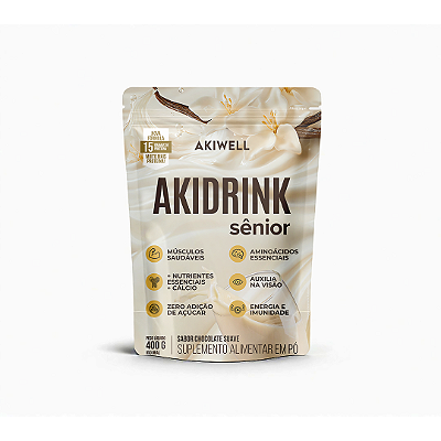 Akidrink Mix de Nutrientes e Proteína Sabor Baunilha 400g