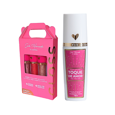 Kit Gloss Harmonia das Cores S.H. + Body Splash Toque de Amor 130ml