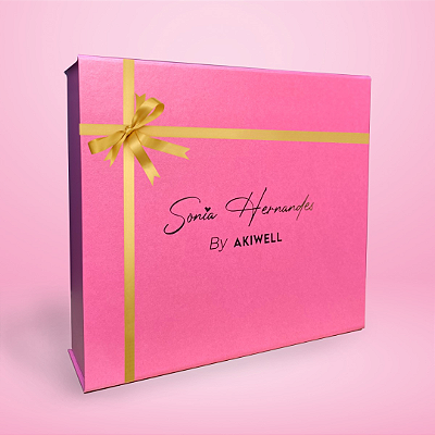 Caixa Rígida Rosa Fecho Magnético Sonia Hernandes by Akiwell