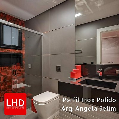 Perfil Listelo Inox Prata para Faixas Decorativas em Paredes