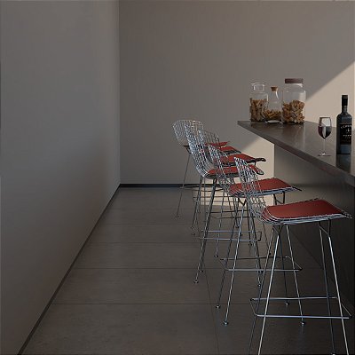 Rodapé Invertido LHD para embutimento em parede Alvenaria