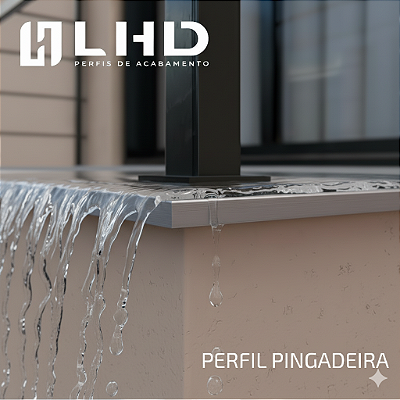 Perfil Pingadeira para bordas de pisos em balcões e sacadas