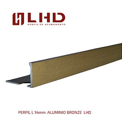 Perfil L Alumínio Branco, Bronze ou Preto A14mm E3mm C3m