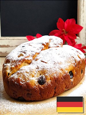 Stollen Vegano - Pão Natalino (ALEMANHA)