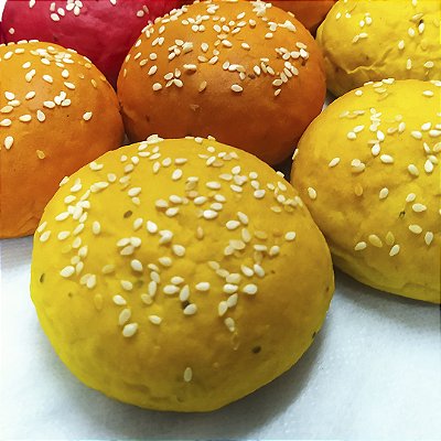 Mini pão de hambúrguer Vegano colorido