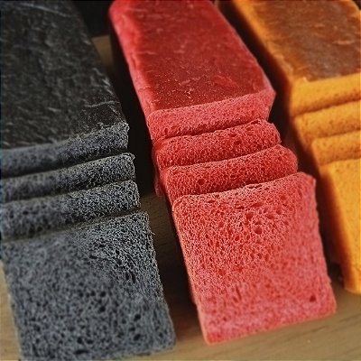 Pão de Forma sem Casca Colorido
