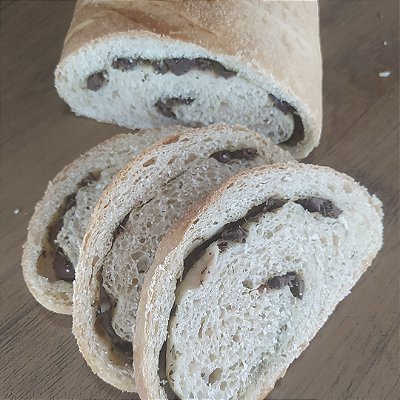 Pão de azeitonas pretas e ervas de Provence