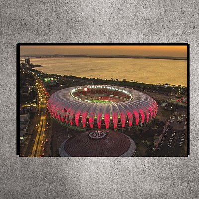 Quadro - Estádio Beira-Rio - Imagem aérea Por do Sol - 90cmx60xcm BR3