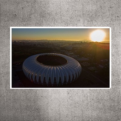 Quadro - Imagem Aérea Amanhecer - Estádio Beira-Rio - 90cmx60cm. BR6