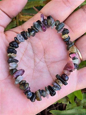 Pulseira de Turmalina Melância Cascalho