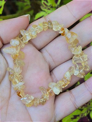 Pulseira de Ametista Queimada (Citrino) Cascalho
