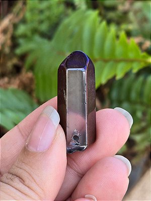 Pingente de Ponta de Quartzo Aura - Titanium