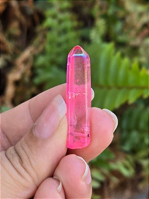 Pingente de Ponta de Quartzo Aura - Rose (Rosa)