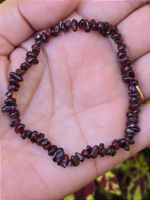 Pulseira de Granada de Cascalho