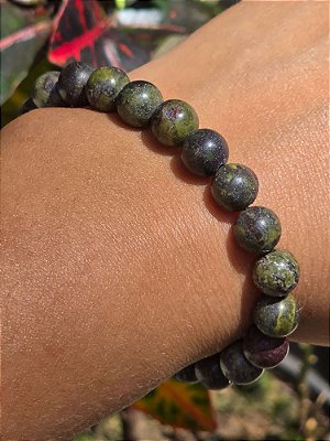 Pulseira de Jaspe Sangue de Dragão Esferas