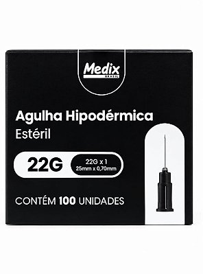 AGULHA 25X7 - PRETA - CX C 100 UNID