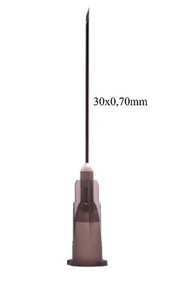 AGULHA 30X7 - PRETA - CX C/ 100 UNID