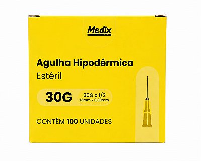 AGULHA 13x30 - AMARELA - CX C 100 UNID