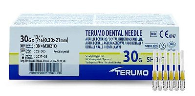 AGULHA GENGIVAL TERUMO - CURTA 30G - CX C 100