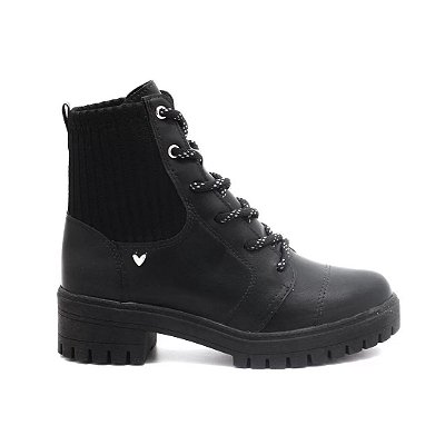 Bota Feminina Mississipi CB Coturno Berteli Preta - Q6603