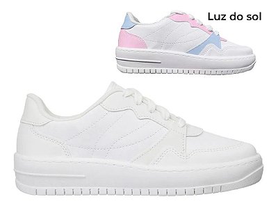 Tenis Feminino Vizzano Branco Rosa Azul 1389