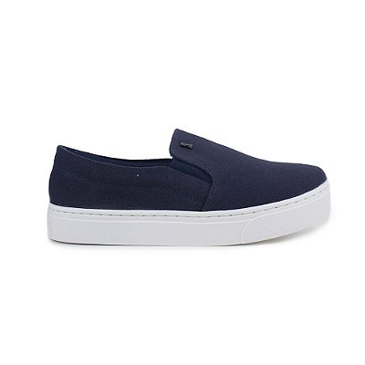 Tênis Feminino Slip On Santa Lolla Lona Azul - 01AC11