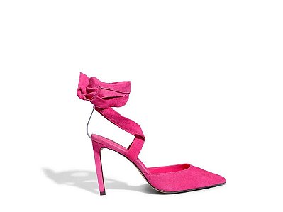 Sapato Feminino Santa Lolla Scarpin Camurça Hyper Pink 01F8