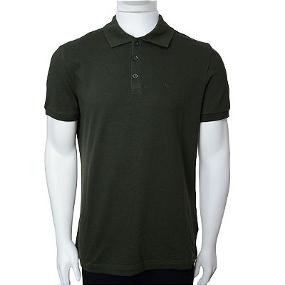 Camisa Polo Masculina Lado Avesso MC Regular Fit Verde LH105