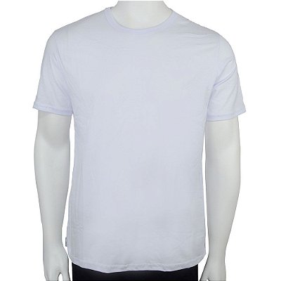 Camiseta Masculina Fico Gola Redona Branca - 00820