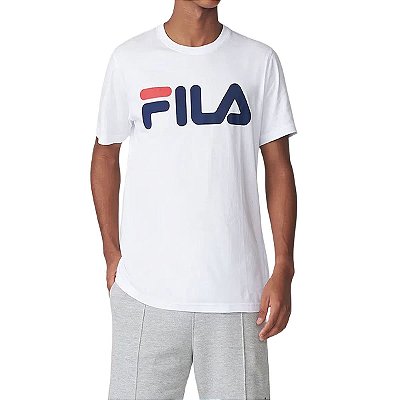Camiseta Masculina Fila MC Letter Premium Branca - F11L244