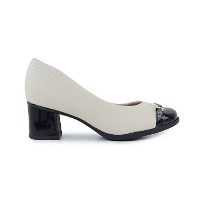 Sapato Feminino Piccadilly Scarpin Branco Off - 654027
