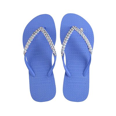 Chinelo Feminino Santa Lolla Flip Flop Azul Maresia - 0483