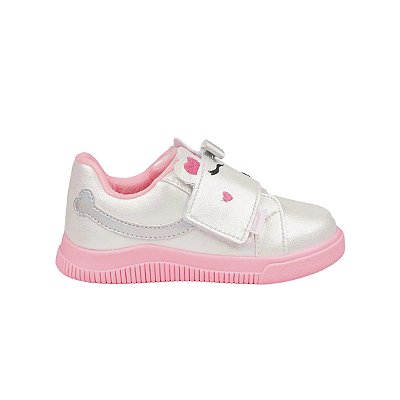 Tênis Infantil Feminino Pampili Pom Pom Branco - 699002