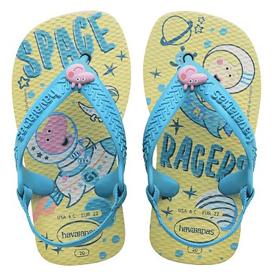 Chinelo Infantil Feminino Havaianas Baby Peppa Pig Azul -414