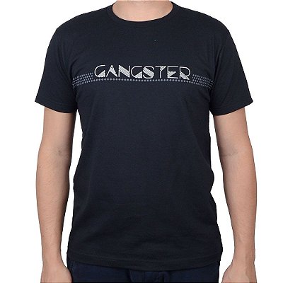Camiseta Masculina Gangster MC Estampada Preta - 10161